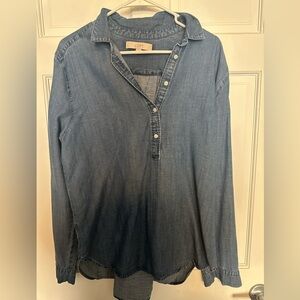 LOFT Classic Blue Denim Shirt